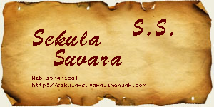Sekula Suvara vizit kartica